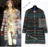 CHANEL 93A Vintage Green Multicolor Gold Buttons Wool Tweed Coat 40 42 シャネル ヴィンテージ グリーン マルチカラー ゴールド ボタン ウール ツイード コート 即発