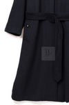 CHANEL 96A Vintage Black Cashmere Belt Long Coat 42 44 46 48 50 シャネル ヴィンテージ ブラック カシミヤ100% ベルト ロング コート 即発