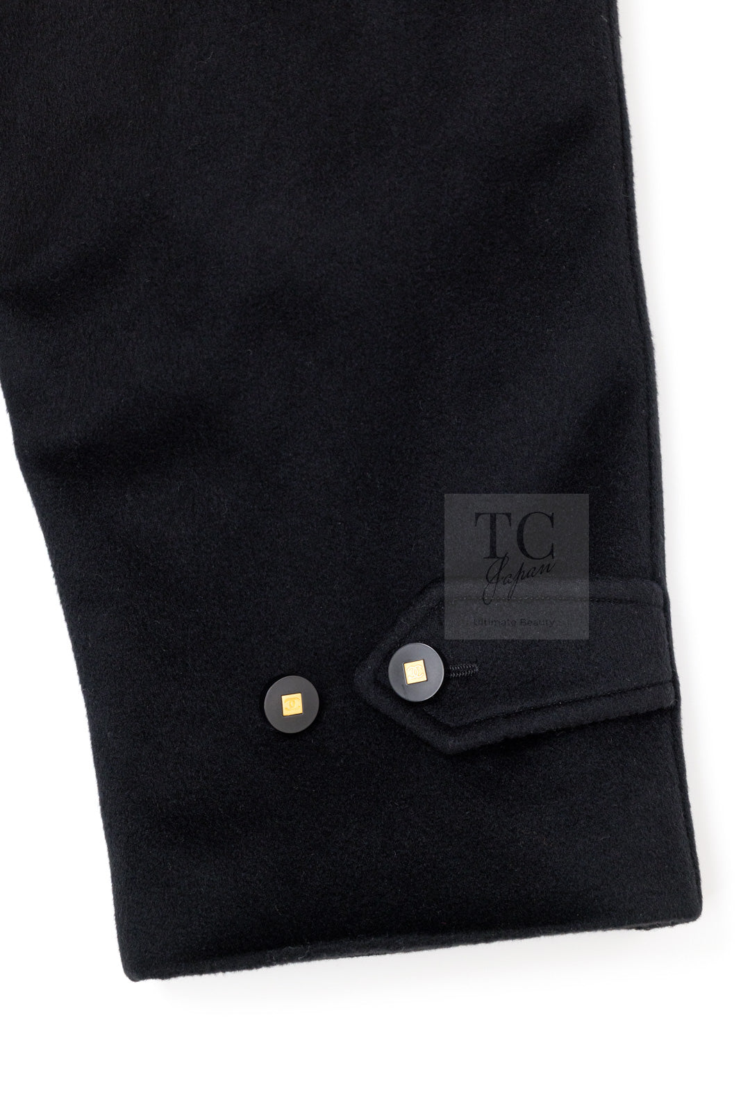 CHANEL 96A Vintage Black Cashmere Belt Long Coat 42 44 46 48 50 シャネル ヴィンテージ ブラック カシミヤ100% ベルト ロング コート 即発