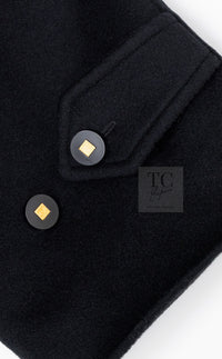 CHANEL 96A Vintage Black Cashmere Belt Long Coat 42 44 46 48 50 シャネル ヴィンテージ ブラック カシミヤ100% ベルト ロング コート 即発