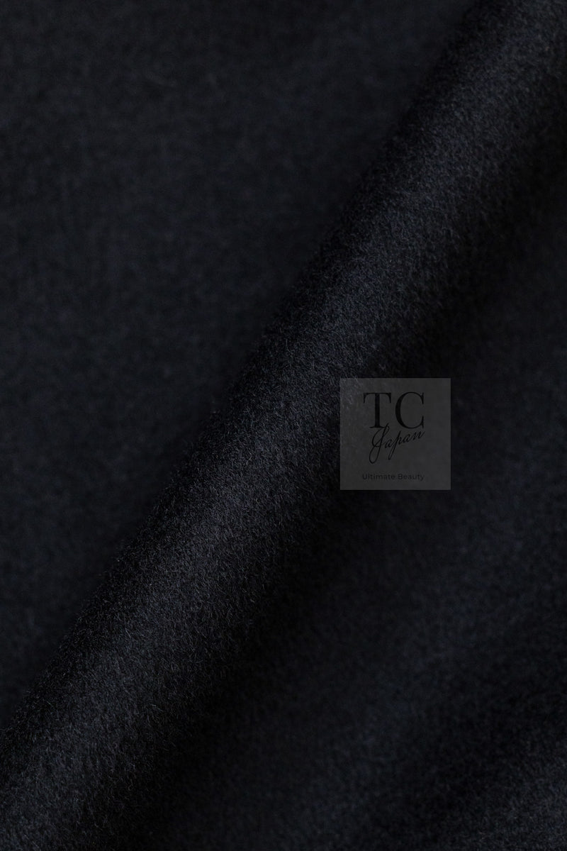 CHANEL 96A Vintage Black Cashmere Belt Long Coat 42 44 46 48 50 シャネル ヴィンテージ ブラック カシミヤ100% ベルト ロング コート 即発