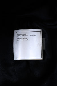 CHANEL 96A Vintage Black Cashmere Belt Long Coat 42 44 46 48 50 シャネル ヴィンテージ ブラック カシミヤ100% ベルト ロング コート 即発