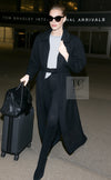 CHANEL 96A Vintage Black Cashmere Belt Long Coat 42 44 46 48 50 シャネル ヴィンテージ ブラック カシミヤ100% ベルト ロング コート 即発