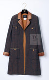CHANEL 96A Vintage Brown Bronze Gold Gripox Button Wool Mohair Tweed Coat 38 シャネル ヴィンテージ ブラウン ブロンズ ゴールド ウール モヘア グリポワ 宝石ボタン ツイード コート 即発