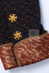 CHANEL 96A Vintage Brown Bronze Gold Gripox Button Wool Mohair Tweed Coat 38 シャネル ヴィンテージ ブラウン ブロンズ ゴールド ウール モヘア グリポワ 宝石ボタン ツイード コート 即発