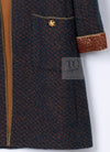 CHANEL 96A Vintage Brown Bronze Gold Gripox Button Wool Mohair Tweed Coat 38 シャネル ヴィンテージ ブラウン ブロンズ ゴールド ウール モヘア グリポワ 宝石ボタン ツイード コート 即発