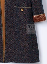 CHANEL 96A Vintage Brown Bronze Gold Gripox Button Wool Mohair Tweed Coat 38 シャネル ヴィンテージ ブラウン ブロンズ ゴールド ウール モヘア グリポワ 宝石ボタン ツイード コート 即発