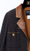 CHANEL 96A Vintage Brown Bronze Gold Gripox Button Wool Mohair Tweed Coat 38 シャネル ヴィンテージ ブラウン ブロンズ ゴールド ウール モヘア グリポワ 宝石ボタン ツイード コート 即発