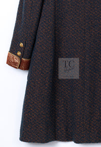 CHANEL 96A Vintage Brown Bronze Gold Gripox Button Wool Mohair Tweed Coat 38 シャネル ヴィンテージ ブラウン ブロンズ ゴールド ウール モヘア グリポワ 宝石ボタン ツイード コート 即発