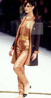 CHANEL 96A Vintage Brown Bronze Gold Gripox Button Wool Mohair Tweed Coat 38 シャネル ヴィンテージ ブラウン ブロンズ ゴールド ウール モヘア グリポワ 宝石ボタン ツイード コート 即発