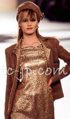 CHANEL 96A Vintage Brown Bronze Gold Gripox Button Wool Mohair Tweed Coat 38 シャネル ヴィンテージ ブラウン ブロンズ ゴールド ウール モヘア グリポワ 宝石ボタン ツイード コート 即発