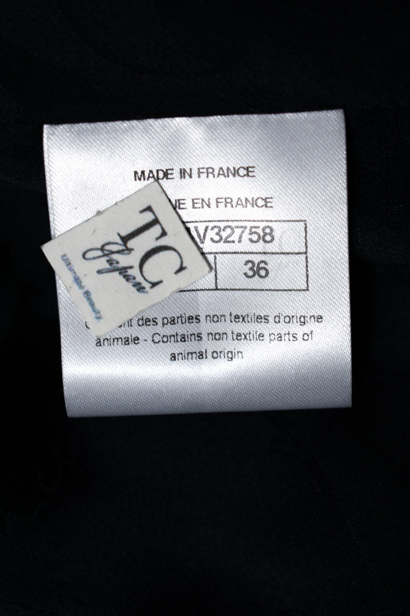 CHANEL 17B Black Dark Navy Wool CC Logo Button Double Coat 38 40 シャネル ブラック ダーク ネイビー ウール CC ロゴボタン ダブル コート 即発