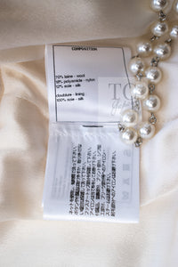 CHANEL 17A Ivory CC Big Buttons Double Wool Tweed Coat 38 シャネル アイボリー CC ロゴ ビッグ ボタン ダブル ウール ツイード コート 即発