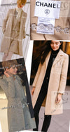 CHANEL 00A Vintage Beige Sequin Embellishments Wool Alpaca Coat 38 シャネル ヴィンテージ ベージュ スパンコール ウール アルパカ コート 即発