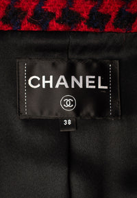 CHANEL 17A Red Black Double Wool Tweed Coat 36 38 シャネル レッド ブラック ダブル ウール ツイード コート 即発 - TC JAPAN