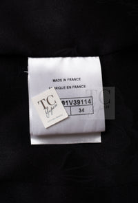 CHANEL 16PF Black Cashmere Gold Logo Button Double Long Coat 34 36 シャネル ブラック カシミア ゴールド ロゴ ボタン ダブル ピー ロング コート 即発