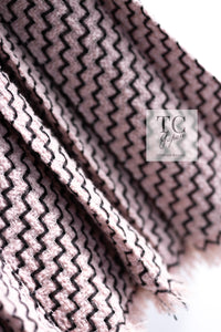 CHANEL 16PF Mauve Pink Black Ribbon Wool Tweed Coat 36 シャネル モーブピンク ブラック リボン ウール ツイード コート 即発 - TC JAPAN
