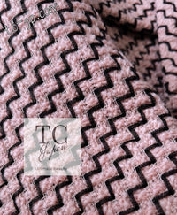 CHANEL 16PF Mauve Pink Black Ribbon Wool Tweed Coat 36 シャネル モーブピンク ブラック リボン ウール ツイード コート 即発 - TC JAPAN
