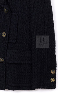 CHANEL 01A Black Double Wool Jacket Coat 38 40 42 シャネル ブラック ウール ダブル ジャケット コート 即発 - TC JAPAN