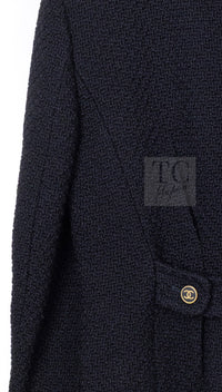 CHANEL 01A Black Double Wool Jacket Coat 38 40 42 シャネル ブラック ウール ダブル ジャケット コート 即発 - TC JAPAN