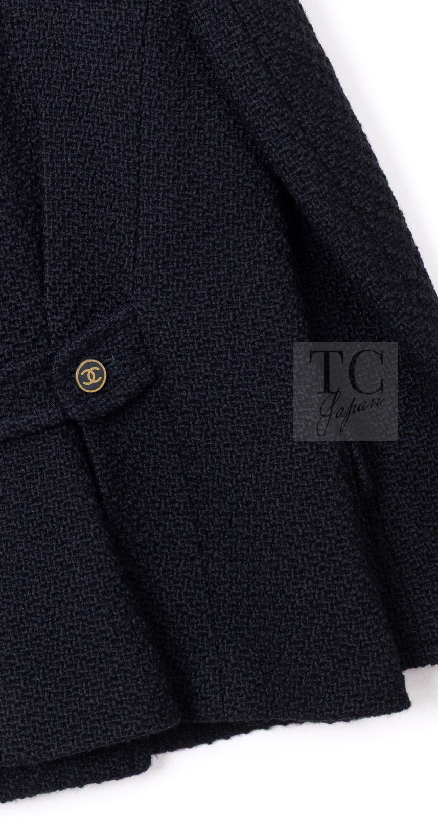 CHANEL 01A Black Double Wool Jacket Coat 38 40 42 シャネル ブラック ウール ダブル ジャケット コート 即発 - TC JAPAN