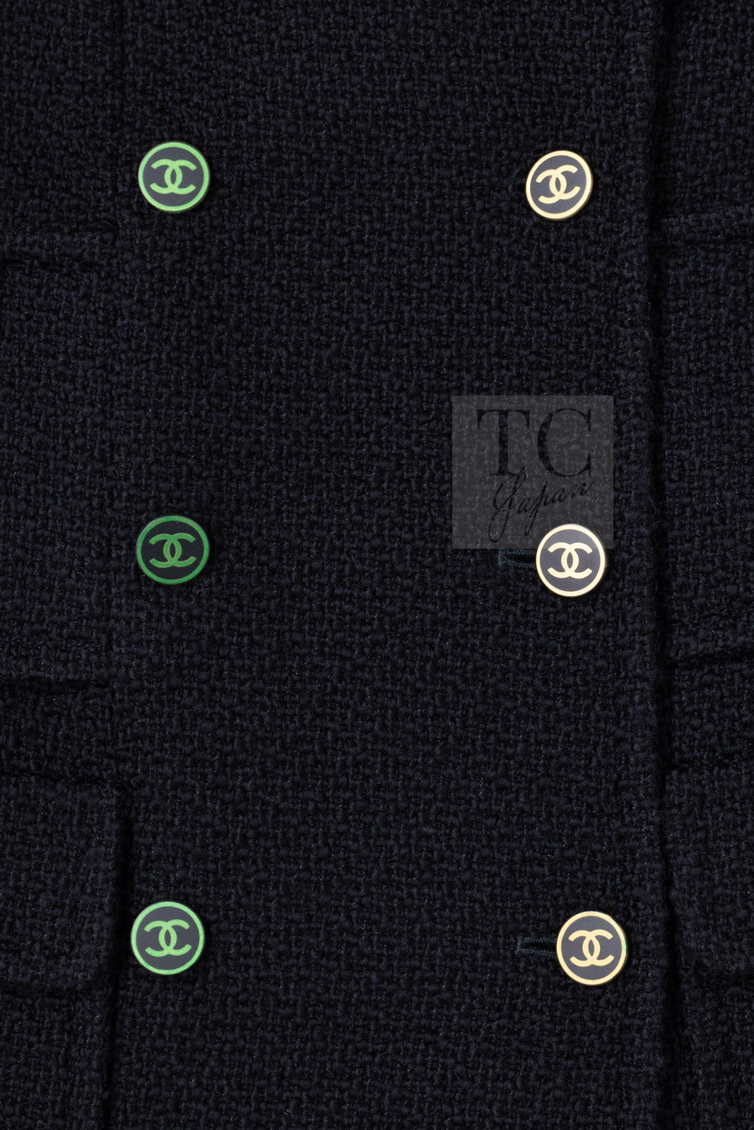CHANEL 01A Black Double Wool Jacket Coat 38 40 42 シャネル ブラック ウール ダブル ジャケット コート 即発 - TC JAPAN