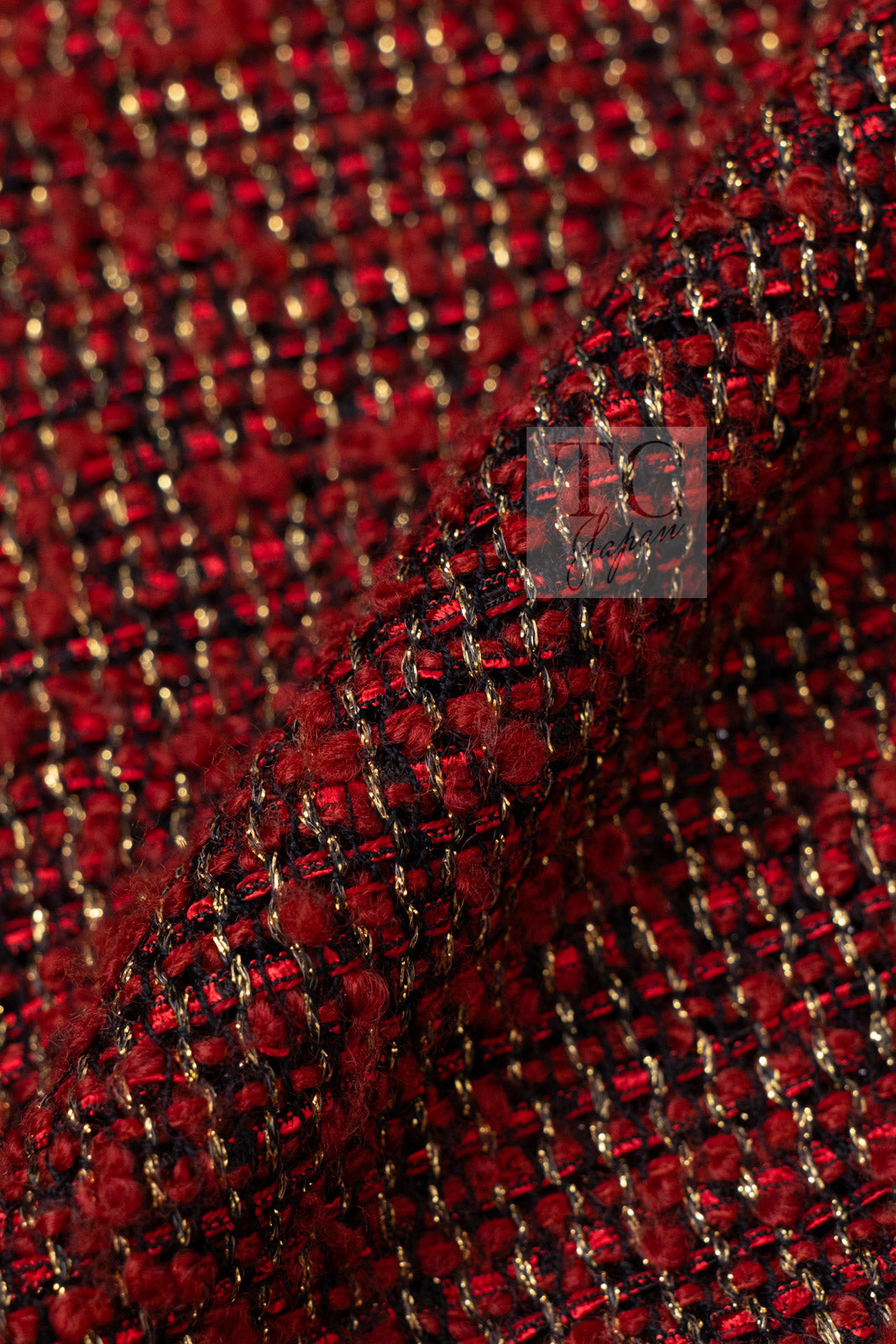 CHANEL Cape Coat Black Red Trim Metallic Tweed Poncho 38 シャネル ケープ コート ブラック レッド トリム メタリック ツイード ポンチョ