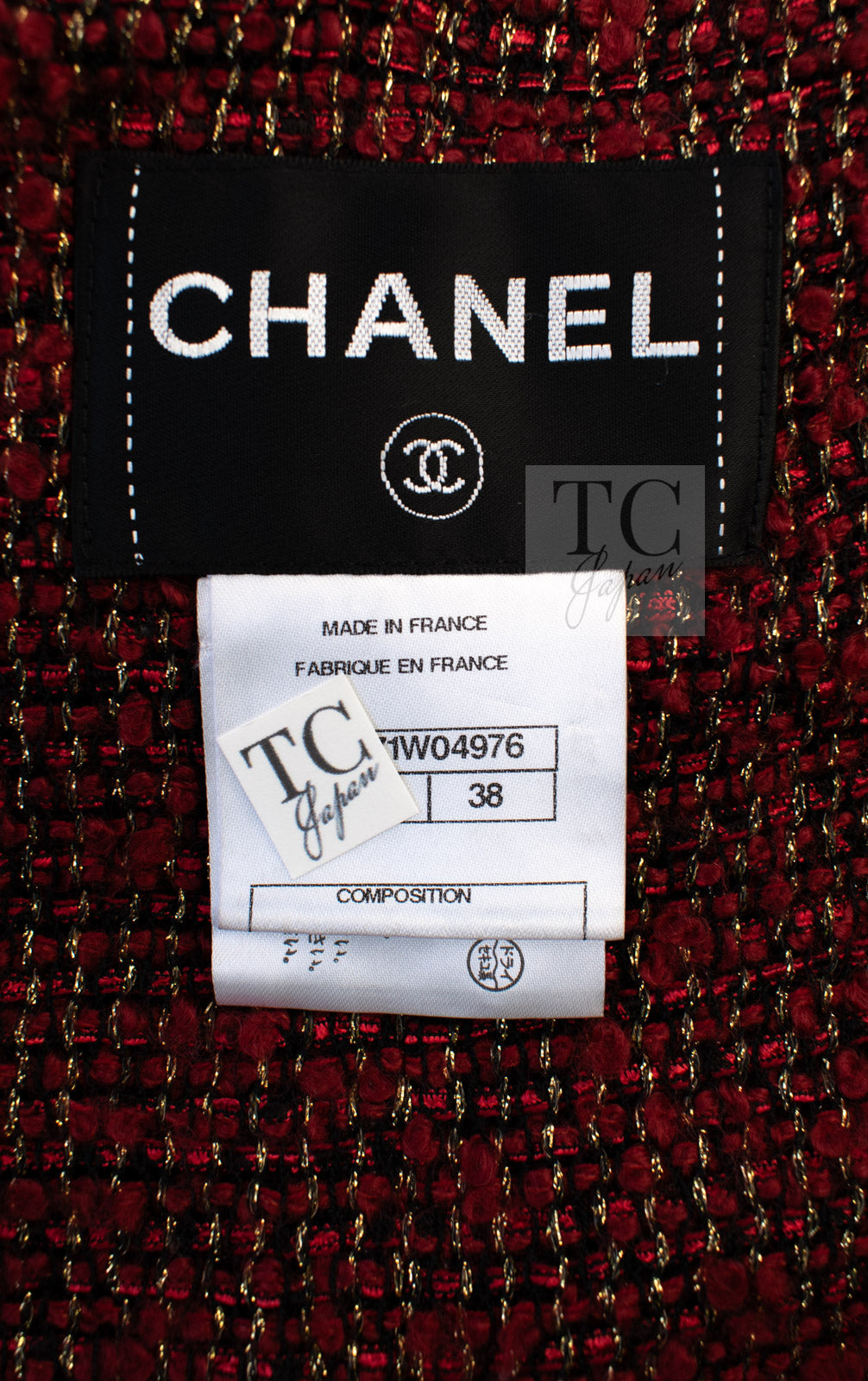 CHANEL Cape Coat Black Red Trim Metallic Tweed Poncho 38 シャネル ケープ コート ブラック レッド トリム メタリック ツイード ポンチョ