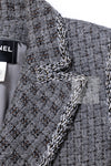 CHANEL 11A Gray Wool Double Tweed Coat Jacket HOMME 50 シャネル グレー ウール ダブル ツイード コート ジャケット メンズ 即発