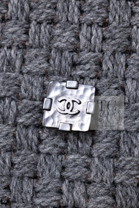 CHANEL 11A Gray Wool Double Tweed Coat Jacket HOMME 50 シャネル グレー ウール ダブル ツイード コート ジャケット メンズ 即発