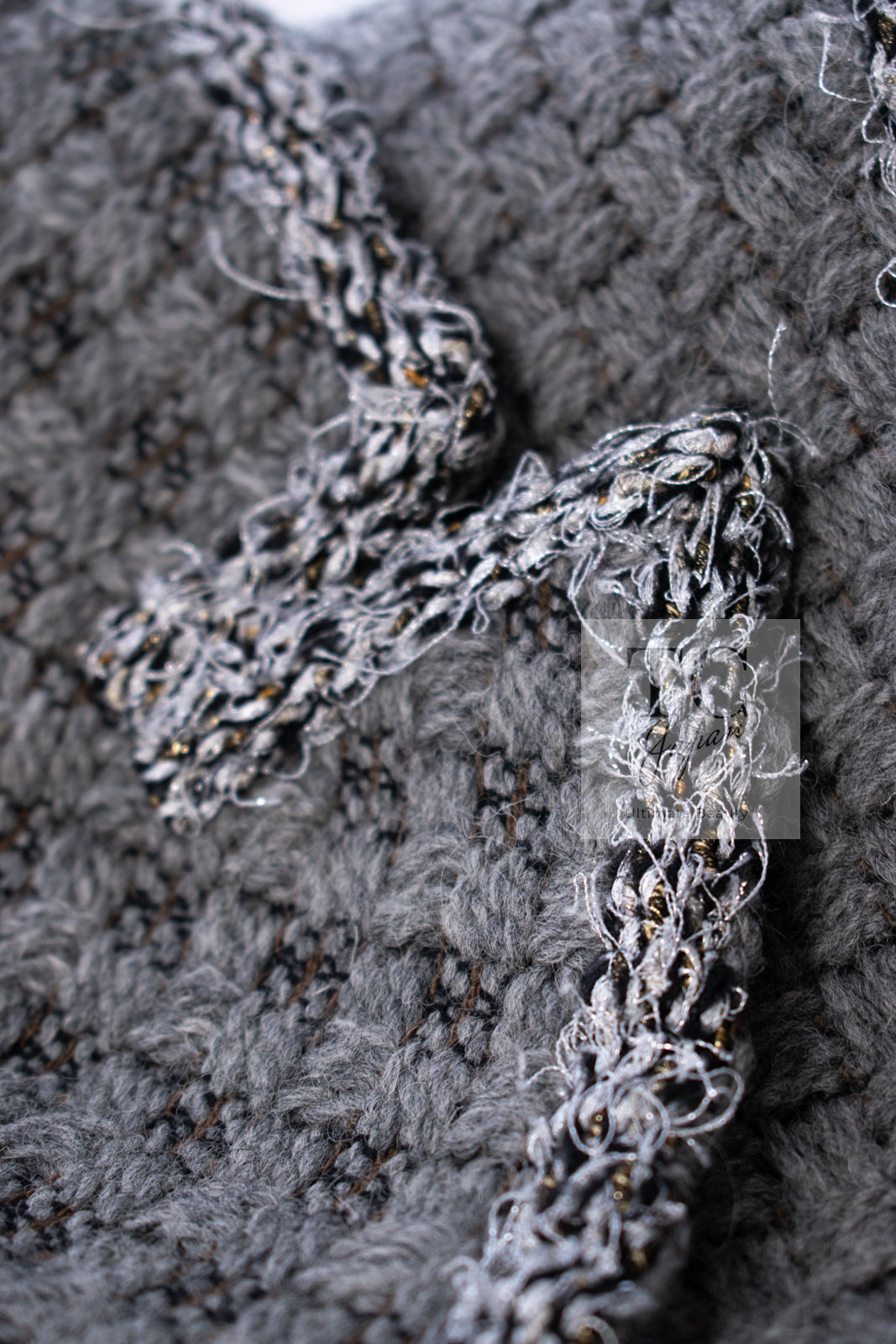 CHANEL 11A Gray Wool Double Tweed Coat Jacket HOMME 50 シャネル グレー ウール ダブル ツイード コート ジャケット メンズ 即発