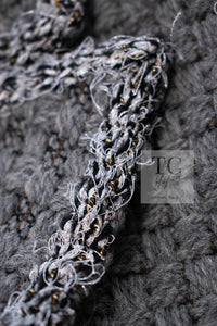 CHANEL 11A Gray Wool Double Tweed Coat Jacket HOMME 50 シャネル グレー ウール ダブル ツイード コート ジャケット メンズ 即発