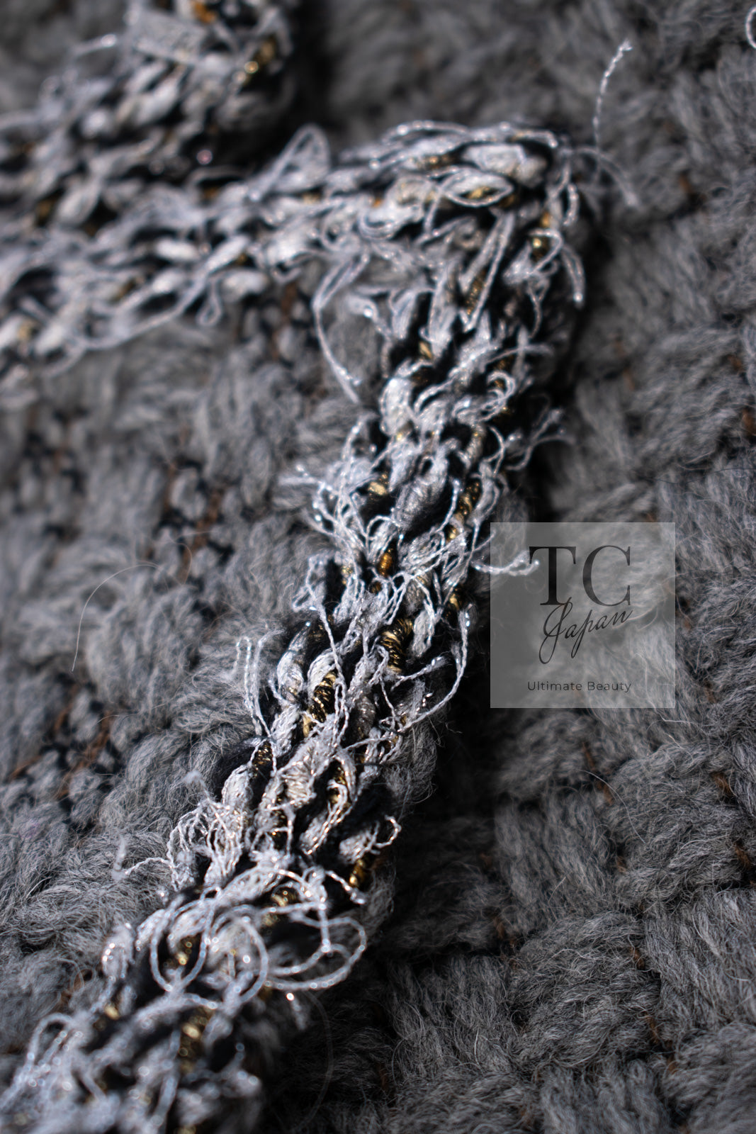 CHANEL 11A Gray Wool Double Tweed Coat Jacket HOMME 50 シャネル グレー ウール ダブル ツイード コート ジャケット メンズ 即発