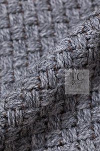 CHANEL 11A Gray Wool Double Tweed Coat Jacket HOMME 50 シャネル グレー ウール ダブル ツイード コート ジャケット メンズ 即発