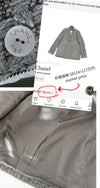 CHANEL 11A Gray Wool Double Tweed Coat Jacket HOMME 50 シャネル グレー ウール ダブル ツイード コート ジャケット メンズ 即発