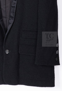 CHANEL 05A Black CC Logo Buttons Wool Tweed Jacket HOMME 50 シャネル ブラック ココボタン ウール ツイード ジャケット メンズ 即発