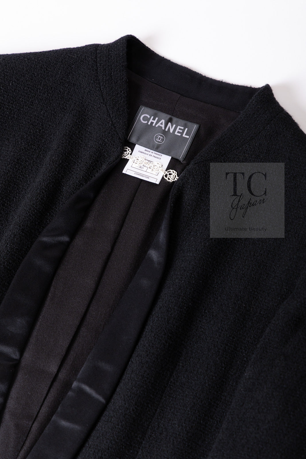 CHANEL 05A Black CC Logo Buttons Wool Tweed Jacket HOMME 50 シャネル ブラック ココボタン ウール ツイード ジャケット メンズ 即発