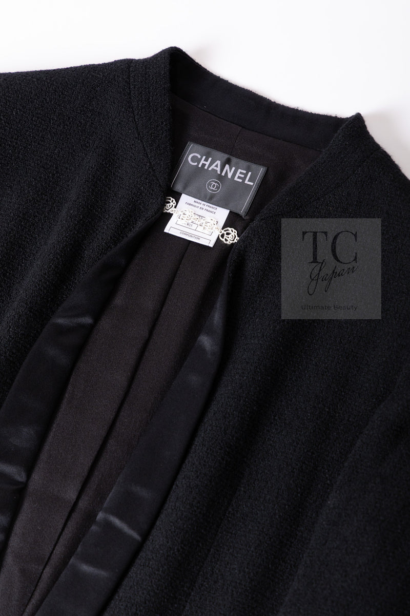 CHANEL 05A Black CC Logo Buttons Wool Tweed Jacket HOMME 50 シャネル ブラック ココボタン ウール ツイード ジャケット メンズ 即発