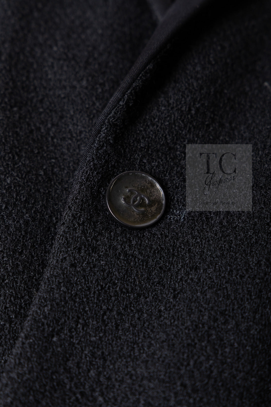 CHANEL 05A Black CC Logo Buttons Wool Tweed Jacket HOMME 50 シャネル ブラック ココボタン ウール ツイード ジャケット メンズ 即発