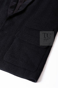 CHANEL 05A Black CC Logo Buttons Wool Tweed Jacket HOMME 50 シャネル ブラック ココボタン ウール ツイード ジャケット メンズ 即発