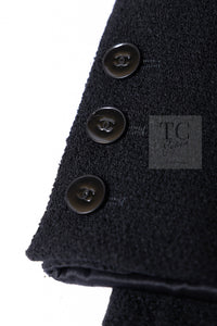 CHANEL 05A Black CC Logo Buttons Wool Tweed Jacket HOMME 50 シャネル ブラック ココボタン ウール ツイード ジャケット メンズ 即発