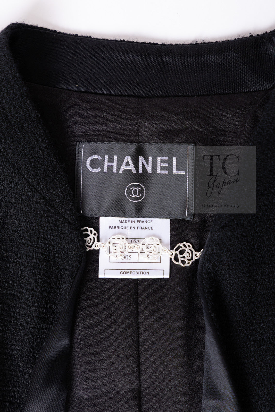 CHANEL 05A Black CC Logo Buttons Wool Tweed Jacket HOMME 50 シャネル ブラック ココボタン ウール ツイード ジャケット メンズ 即発