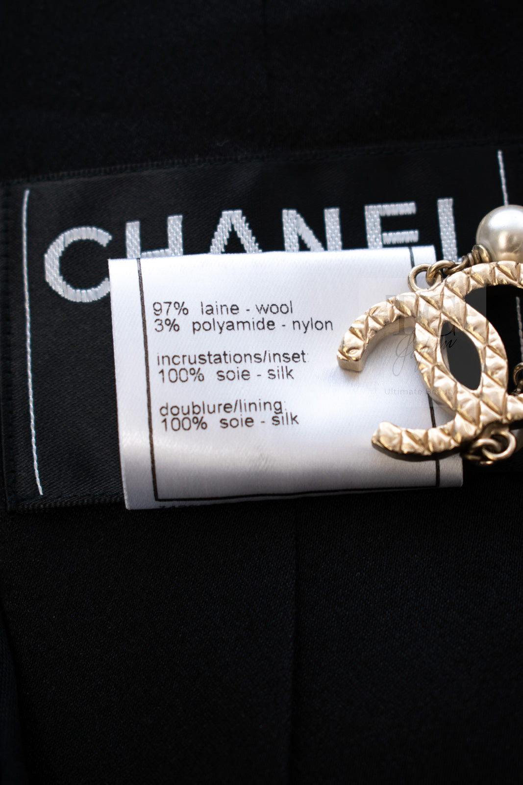 CHANEL 05A Black CC Logo Buttons Wool Tweed Jacket HOMME 50 シャネル ブラック ココボタン ウール ツイード ジャケット メンズ 即発