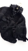 CHANEL 06A Black Cashmere Mohair Cape Cardigan 38 40 シャネル ブラック カシミアブレンド モヘア ポンチョ ケープ カーディガン 即発
