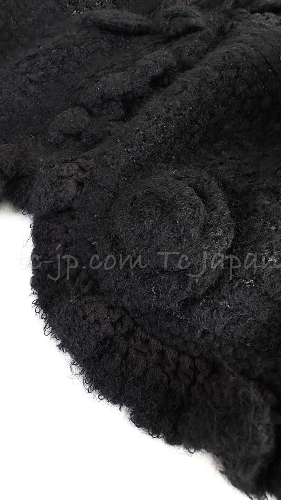 CHANEL 06A Black Cashmere Mohair Cape Cardigan 38 40 シャネル ブラック カシミアブレンド モヘア ポンチョ ケープ カーディガン 即発
