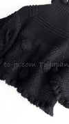 CHANEL 06A Black Cashmere Mohair Cape Cardigan 38 40 シャネル ブラック カシミアブレンド モヘア ポンチョ ケープ カーディガン 即発