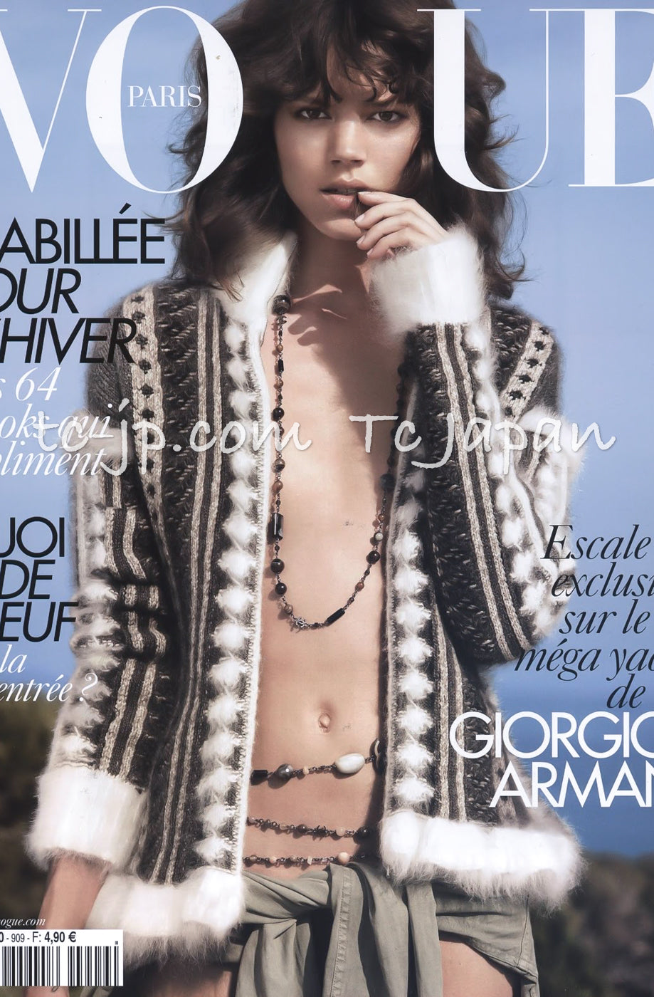 CHANEL 10A Brown Gray Angora Mohair Zipper Jacket Cardigan 42 シャネル ブラウン グレー アンゴラ モヘア ジッパー ジャケット カーディガン 即発