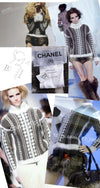 CHANEL 10A Brown Gray Angora Mohair Zipper Jacket Cardigan 42 シャネル ブラウン グレー アンゴラ モヘア ジッパー ジャケット カーディガン 即発