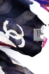 CHANEL 10C Navy Multicolor Flower Silk Dress Blouse Jacket 34 36 38 シャネル ネイビー マルチカラー フラワー シルク100 ワンピース ブラウス ジャケット 即発