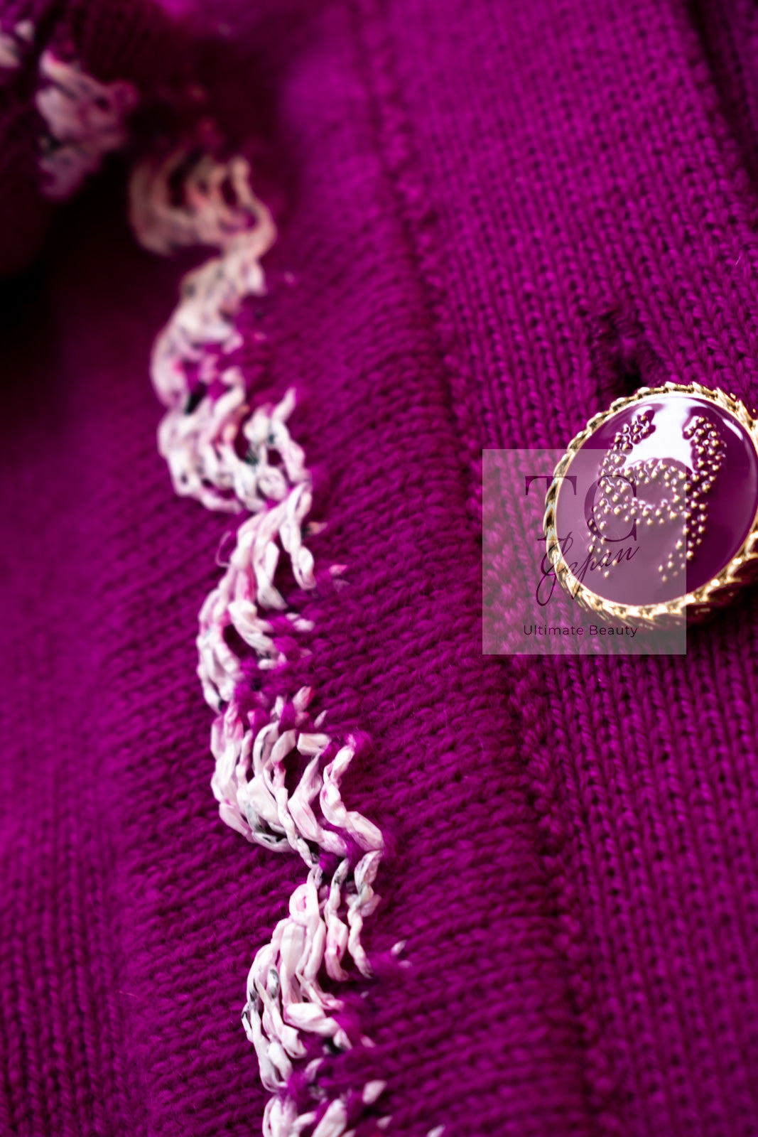 シャネル カーディガン CHANEL ピンク フューシャ カシミア 21PS Pink